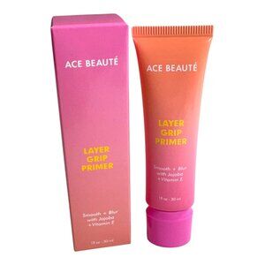 ACE BEAUTE Layer Grip Primer Smooth + Blur With Jajoba + Vitamin E 1 fl oz NIB